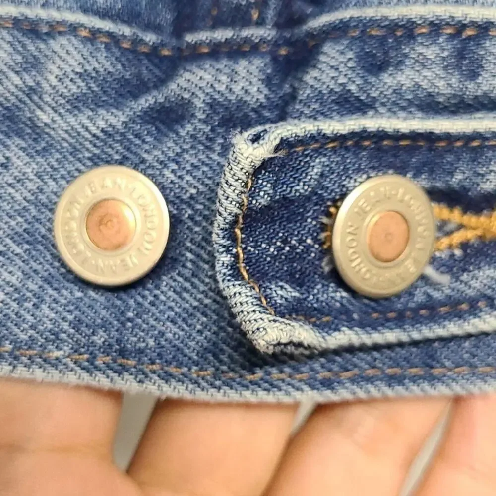 London Jean Womens Denim Jacket Size Small‎ Chest Pockets VTG Style - Picture 7 of 10